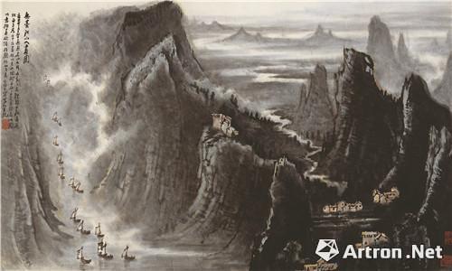 无尽江山入画图 李可染 1982年 67cm×111.5cm