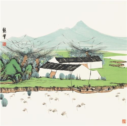 武陵源系列之《清夏潺湲》68cm×68cm