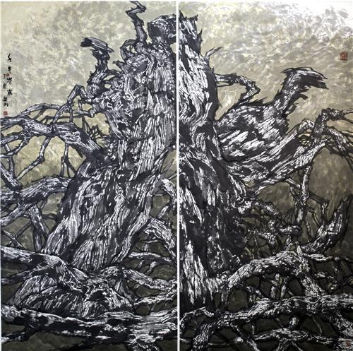 《枯韵沧桑之二》180×194cm 2017年