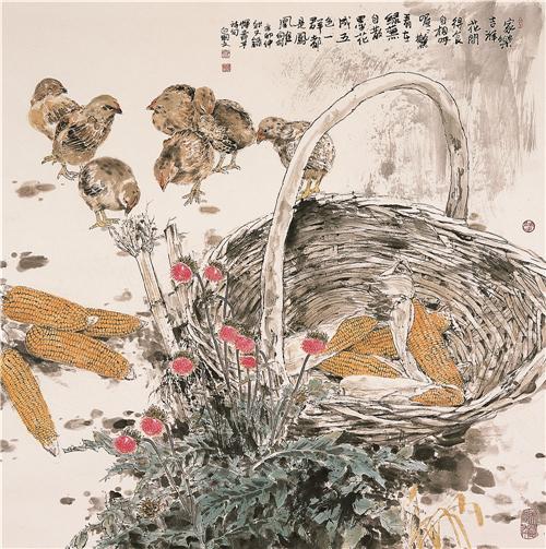 《家乐吉祥》68×68cm 2011年