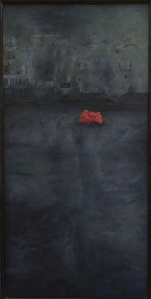 《红色物语之三》60X120CM