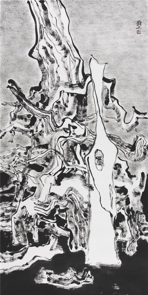 《大漠交响曲·3》137cm×68cm2017年