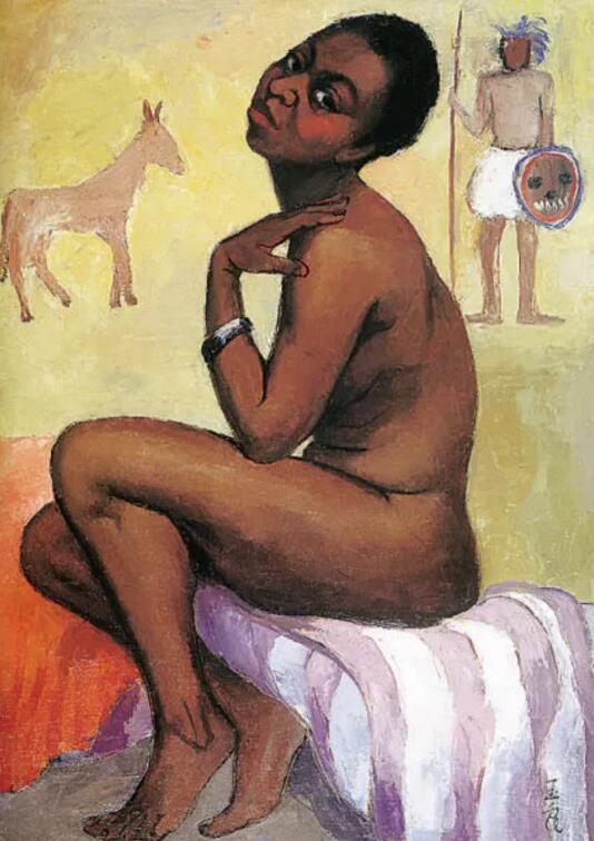《非洲裸女》，2006年在西泠拍卖拍出约902万人民币。