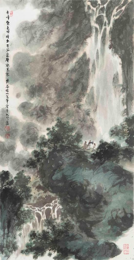《百谷泉声欲暮寒》,傅益瑶作品