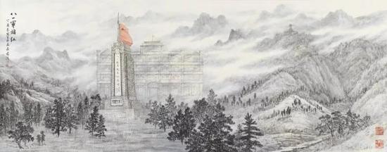 八一军旗红 150cm×365cm