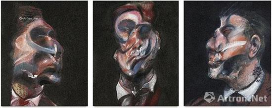 弗朗西斯·培根《乔治·戴尔习作三幅》，成交价：3861.4万美元
