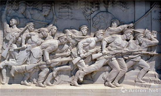 滑田友 人民英雄纪念碑之《武昌起义》 浮雕