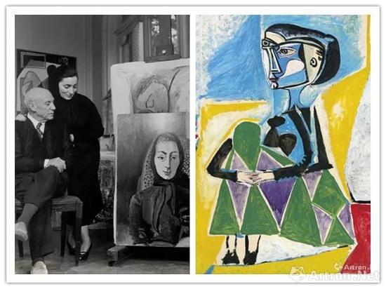 巴布罗・毕加索《抱膝坐着的女子 (杰奎琳)》，成交价：3687.5万美元