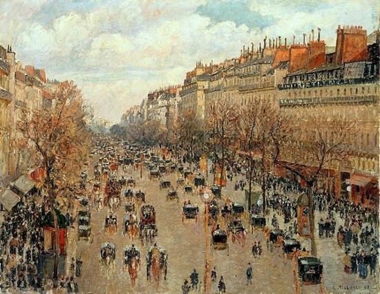 Camille Pissarro， Boulevard Montmartre （1897） （Photo： Hermitage via Wikimedia Commons）