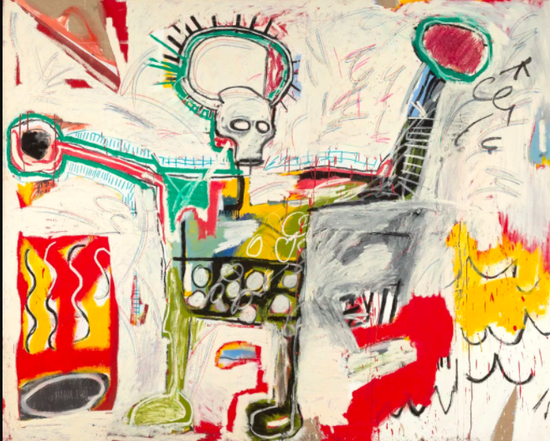 让-米歇尔·巴斯奎亚，《无题》，1982。图片：Museum Boijmans Van Beuningen，Rotterdam，© VG Bild-Kunst Bonn，2018 &amp; The Estate of Jean-Michel Basquiat，Licensed by Artestar，New York，Courtesy Museum Boijmans Van Beuningen，Rotterdam，by Studio Tromp，Rotterdam