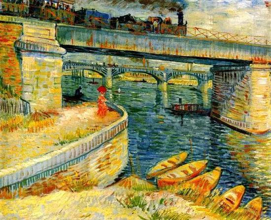Bridges across the Seine at Asnieres， 1887