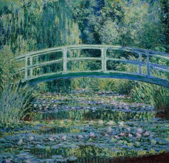 Claude Monet， Water Lilies and Japanese Bridge （1899） Photo： Princeton University Art Museum via Wikimedia Commons
