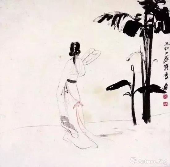 张大千《充和曲影》1938年作