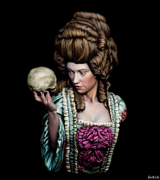 18 世纪西方女贵族， 女性题材人物的涂装是比较难掌握的。