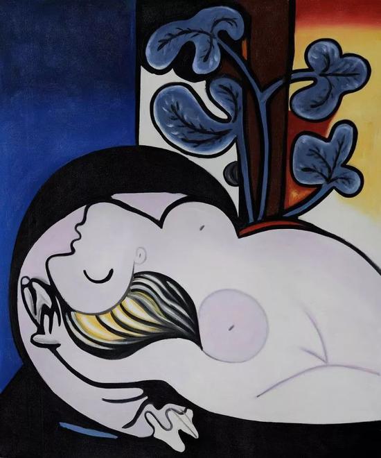 《黑色扶手椅上的裸体》(Nude in a Black Armchair)