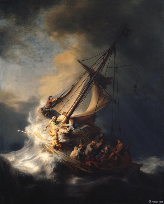 伦勃朗“CHRIST IN THE STORM ON THE SEA OF GALILEE”，1633，160 x 128 cm