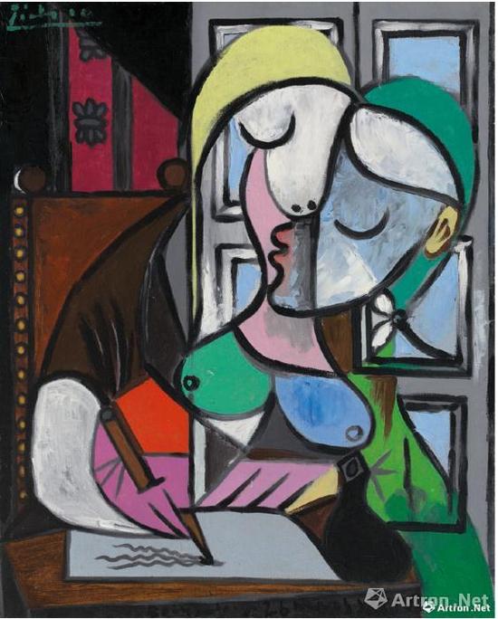 毕加索《写信的女人(玛丽·德蕾莎)》，成交价：3488.5万英镑