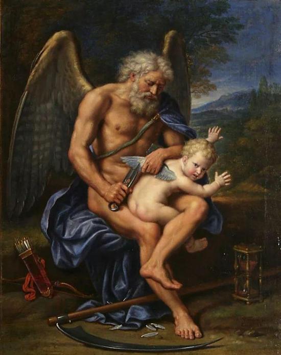 Pierre Mignard Time Clipping Cupid‘s Wings