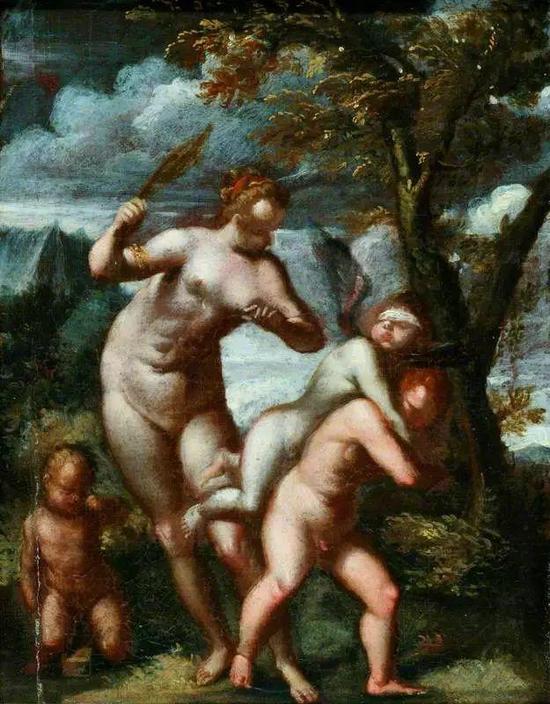 Agostino Carracci  Venus Chastising Cupid 