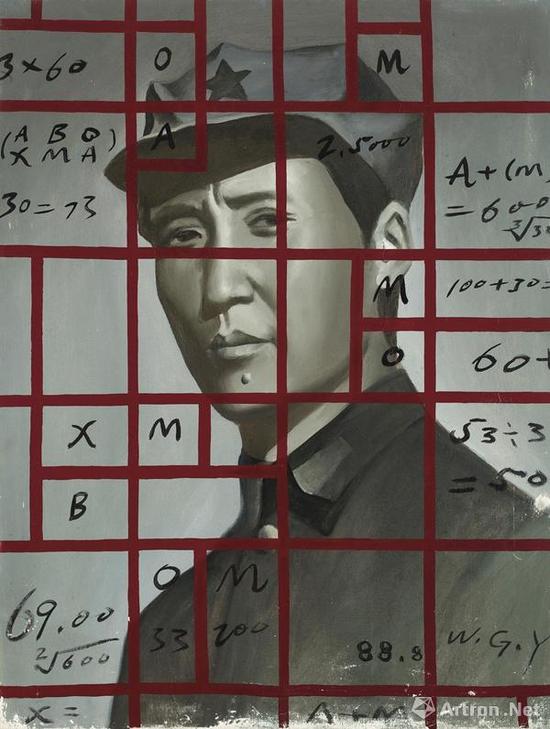 王广义《毛主席在延安》布面油画 84.5×64.5cm 1988年  估价：480-680万元