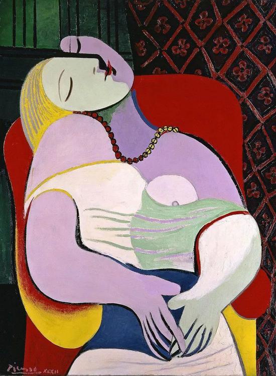 《梦》(The Dream),1932年,毕加索