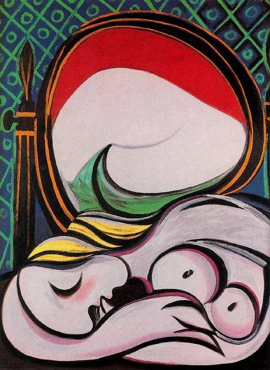 《镜子》(The Mirror),1932年,毕加索