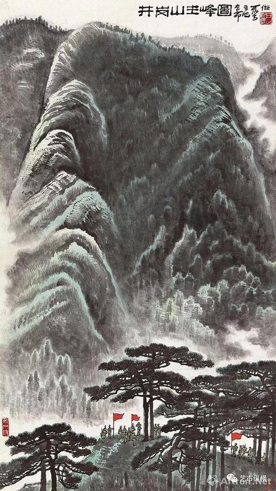 李可染?《井岗山主峰图》124×69 cm 成交价:RMB 3703万元 北京荣宝2017年秋季艺术品拍卖会