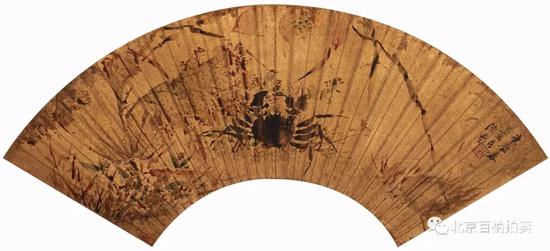 陈嘉言（1599-1678） 残荷秋蟹图