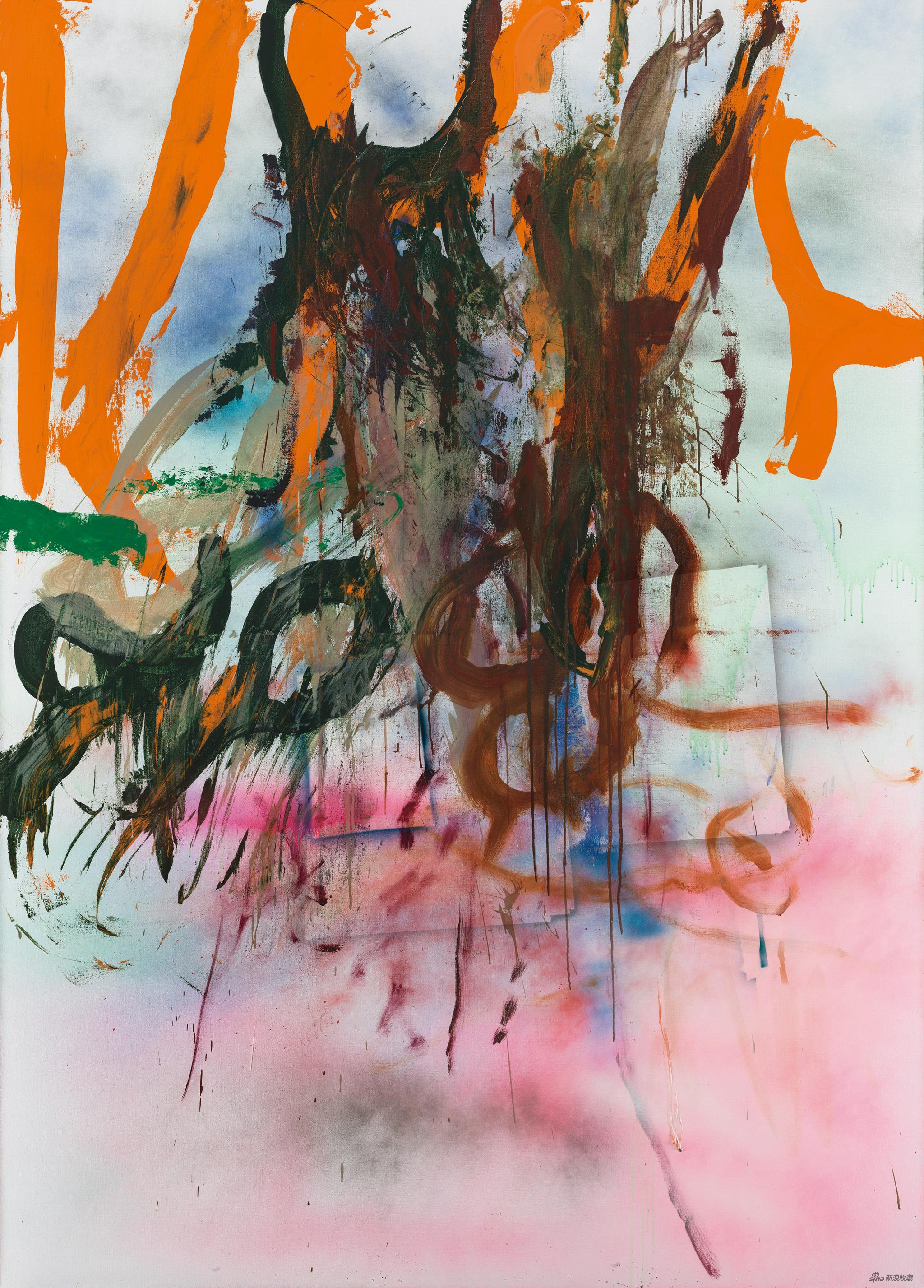 仇晓飞|Qiu Xiaofei Tape Junk No。 3 布上丙烯|Acrylic on canvas,280 × 200 cm,2015 ?艺术家和佩斯画廊