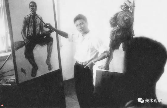 1967年，陈醉为革命历史画创作画模特儿。