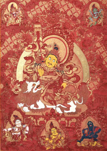 红唐《财宝天王》 作者:力智 尺寸:68cmX100cm