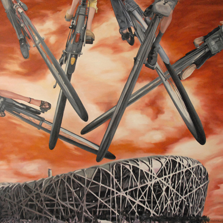 《行者系列之38号》油画，布面、油彩，200×200cm，2011年