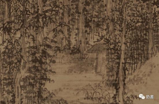 五代 董源《夏景山口待渡图》卷(细节)