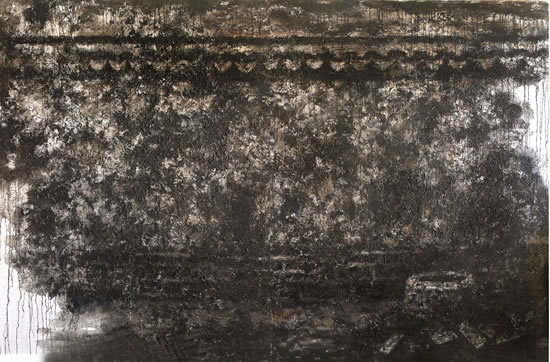 墙有茨(综合媒材)300x200cm 2013