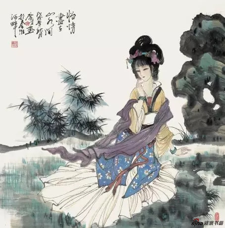 《怡情尽在山水间》69cm×69cm