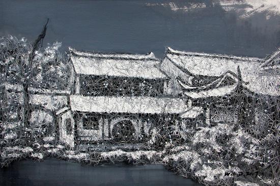 江南-切片系列-161 53x77cm 纸本油画 2017