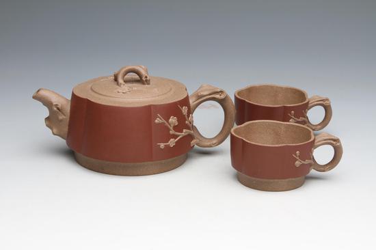 艺术家许成权作品 京梅茶具