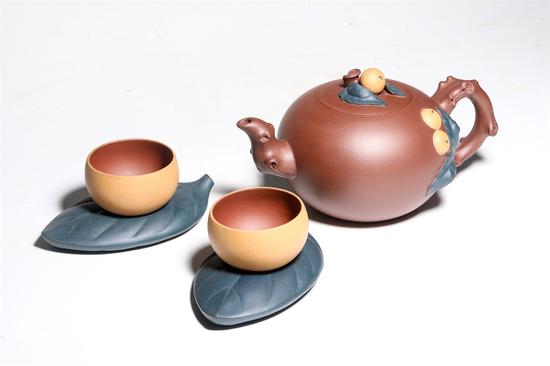 枇杷茶具 艺术家何挺初作品