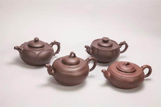 茶禅一味组壶 艺术家范建华作品