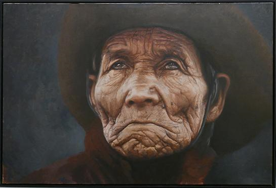 帕特里夏·古兹曼Partricia Guzman《冥想》,布面油画 100x150cm 2018年
