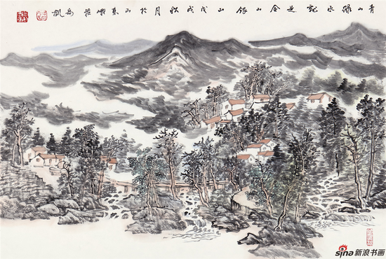 岳泊远 青山绿水就是金山银山 46×69cm 2018