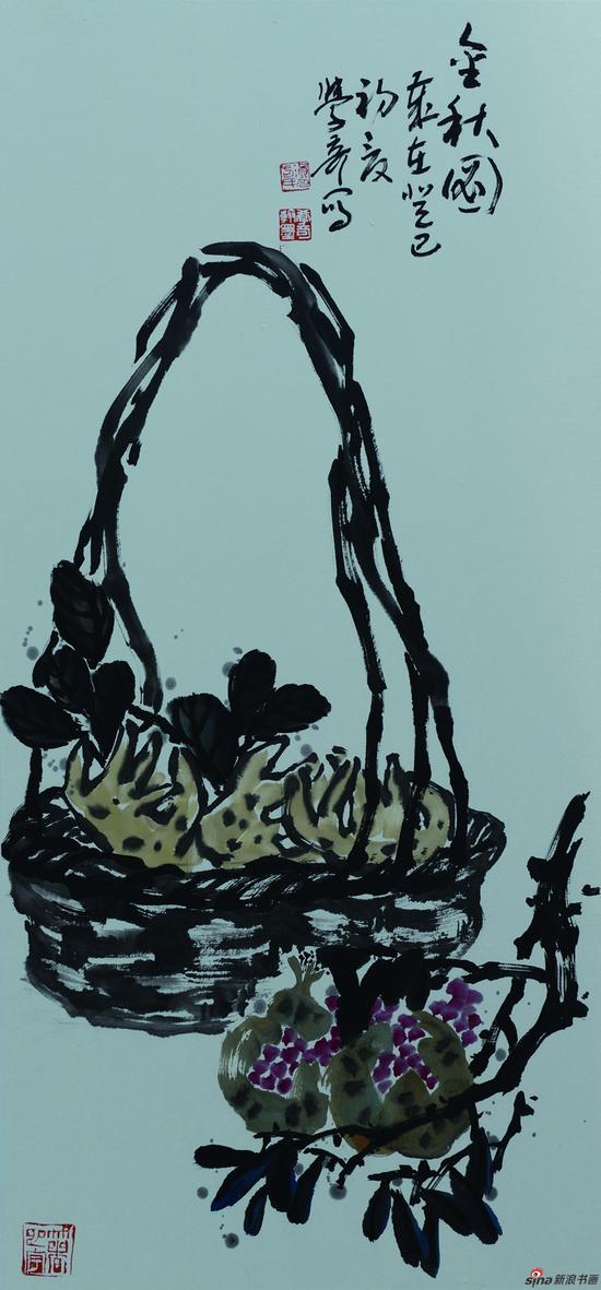 方学奇作品《金秋图》45x97cm