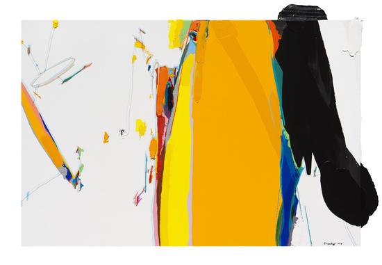 朱佩鸿《我的空间 2018-6》,80×120cm,布面油画与丙烯,2018