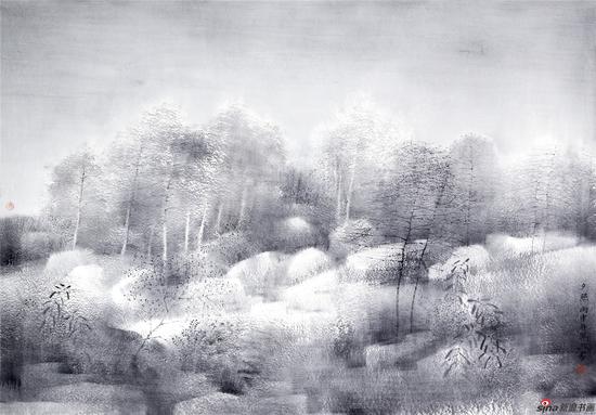 《夕照》-纸本水墨-70x100cm 2016