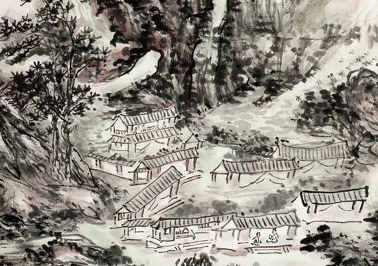 《山居图》局部