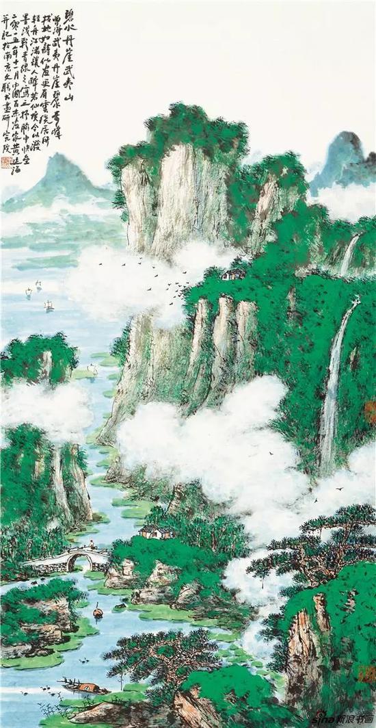 黄廷海碧水丹崖武夷山 136x69cm