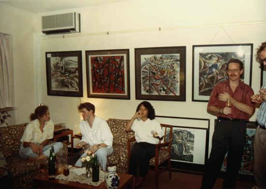 北京外交公寓郑连杰作品展，1990