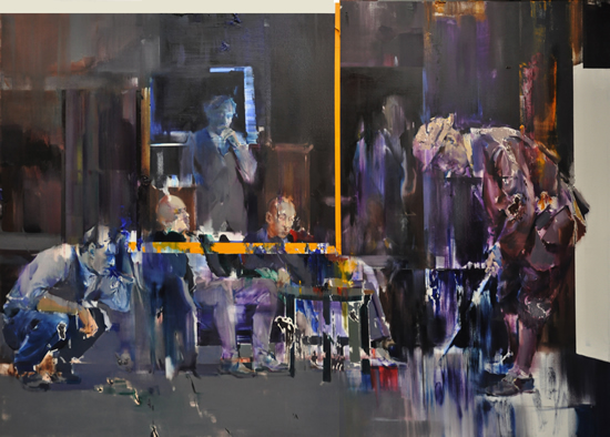 《室内游戏》，樊磊，布面油画，240x170cm
