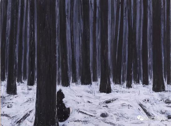 薛扬《被延长的冬天》油画 60x80cm 2017年