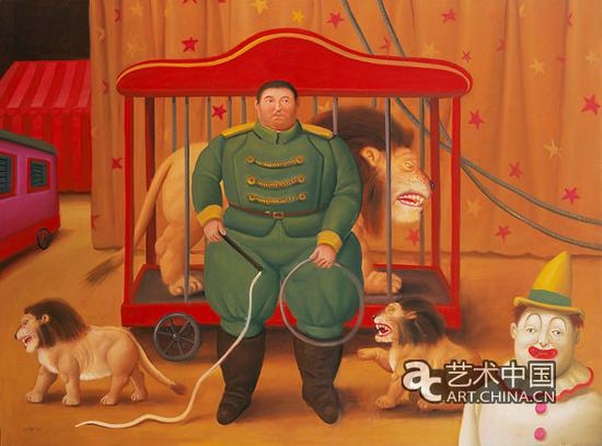 训练员与幼师（2007），布面油画